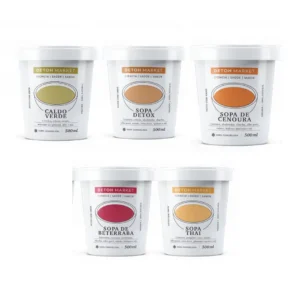 Kit 10 Sopas: caldo verde, detox, cenoura, beterraba, thai